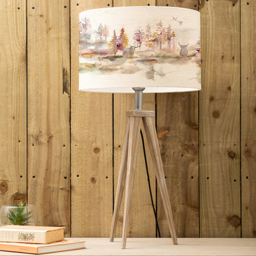 Pazarium Shop - Caledonian Forest Eva & Aratus Complete Table Lamp Grey/Linen
