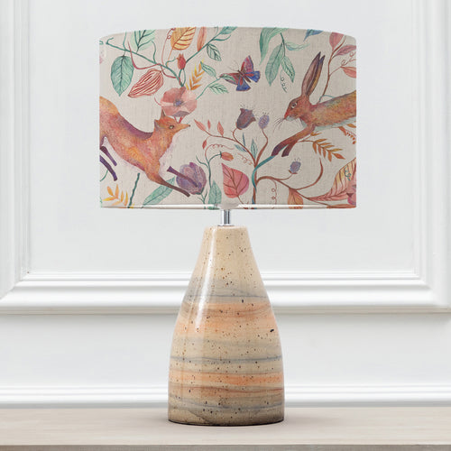 Pazarium Shop - Leaping Into The Fauna Eva & Japura Complete Table Lamp Sandstone/Linen